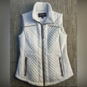 Johnston & Murphy White‎ Quilted Vest with High Collar XS 1.1